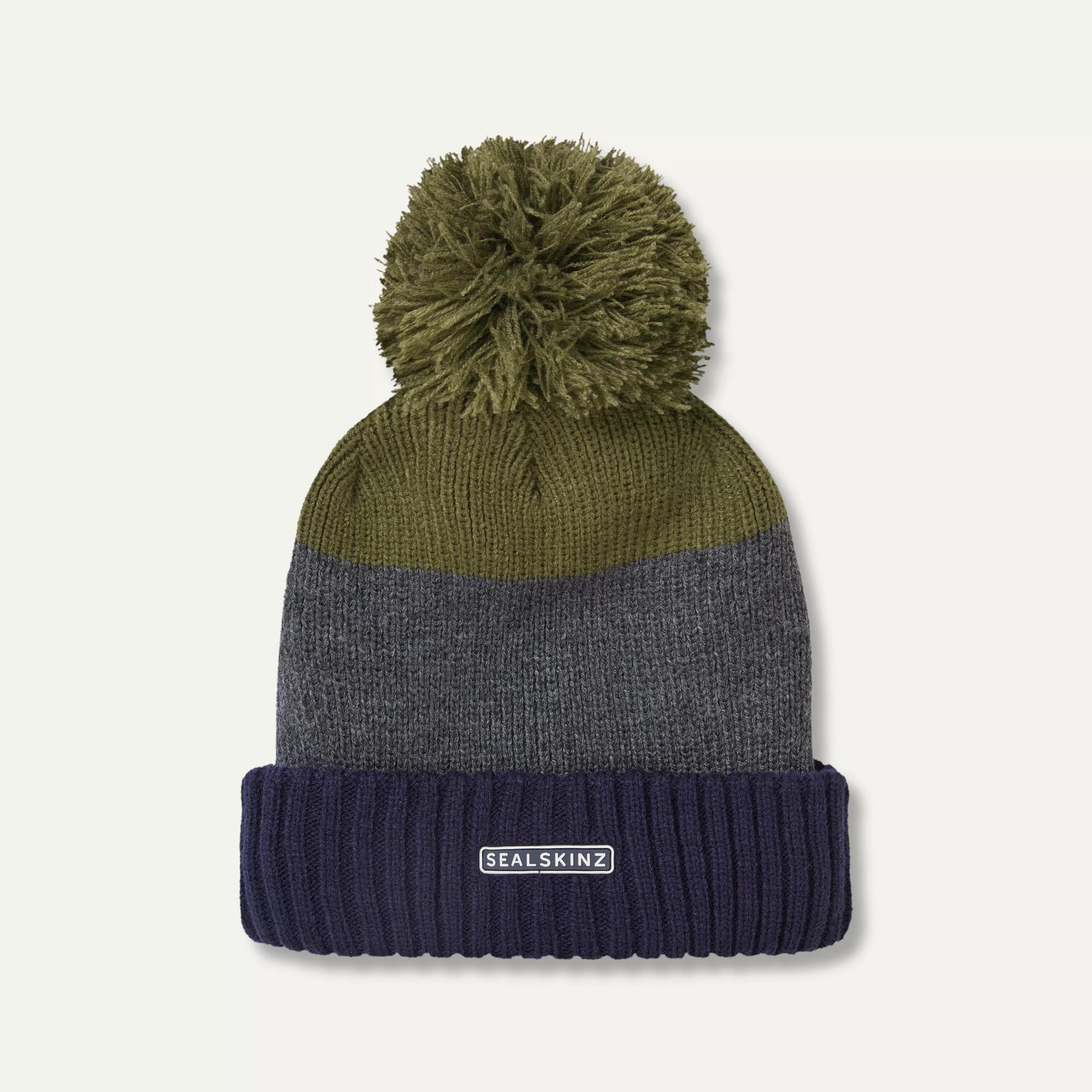 Olive green bobble hat new arrivals