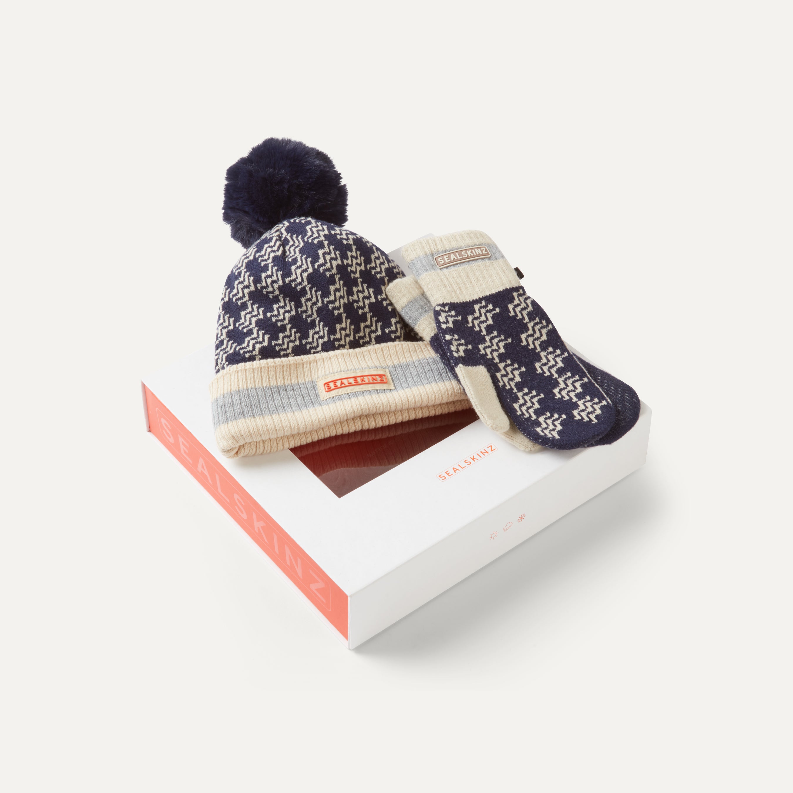 Waterproof Bobble Hat Knitted Mitten