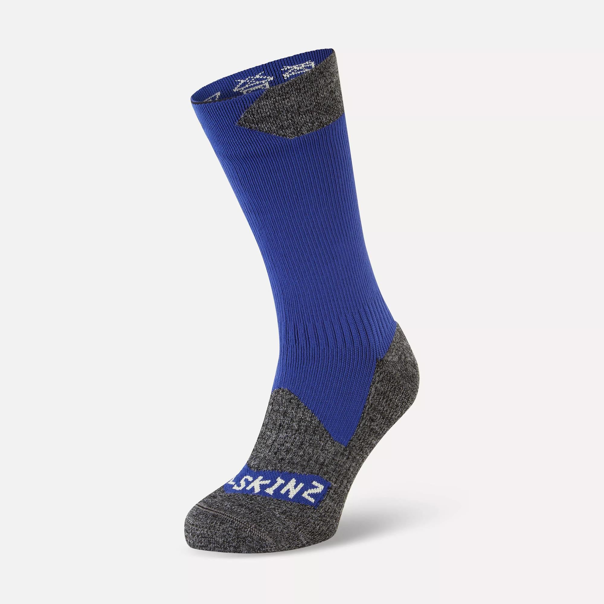 Sealskinz Raynham Waterproof All Weather Mid Length Sock - Blue/Grey Marl Sealskinz Raynham Waterproof All Weather Mid Length Sock - Blue/Grey Marl