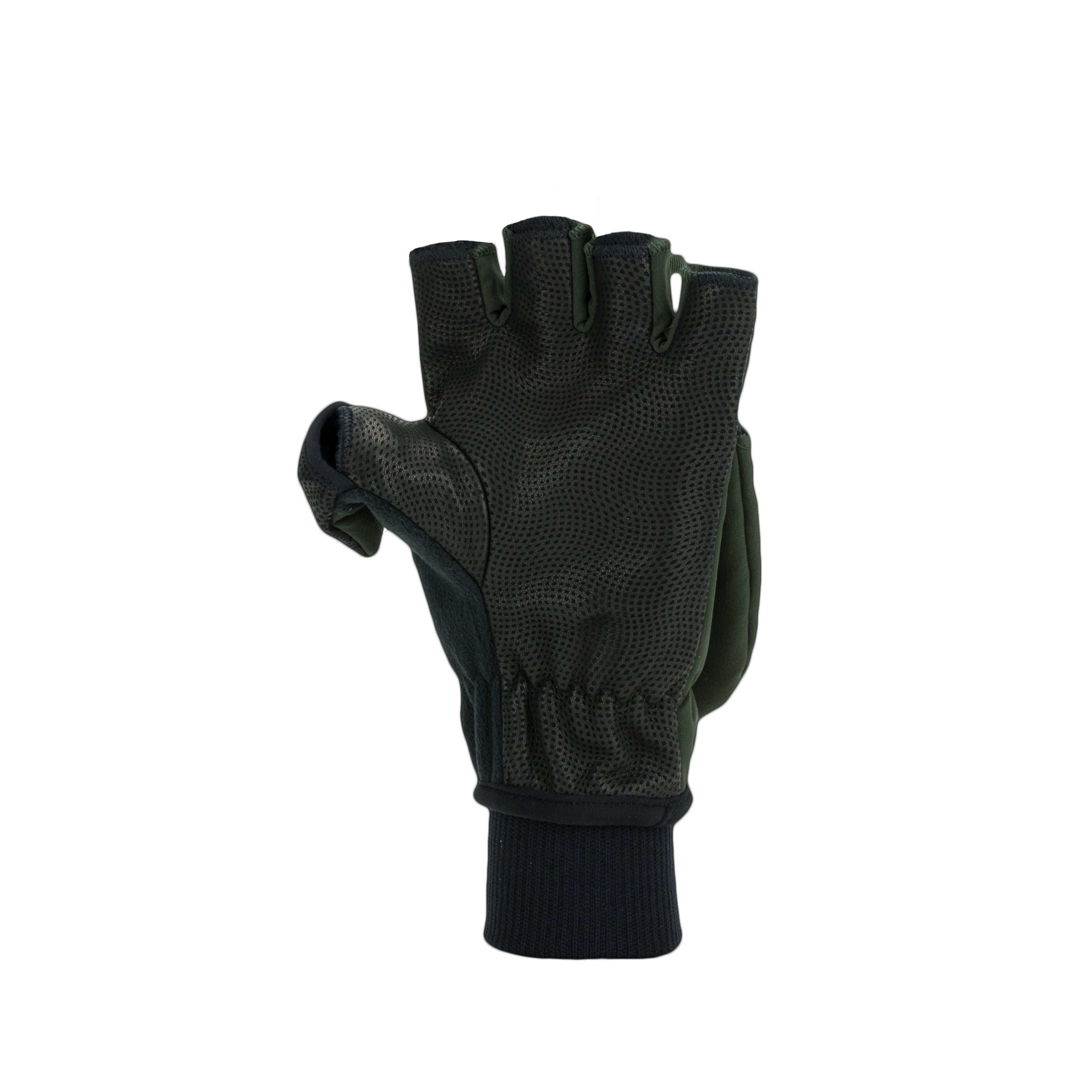 Windproof Cold Weather Convertible Mitt - Size: S, M, L, XL, XXL - Color: Olive Green / Black